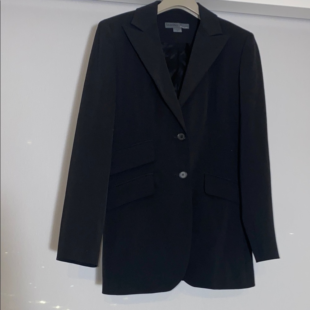 Teenflo Black Blazer Classic Suit Jacket